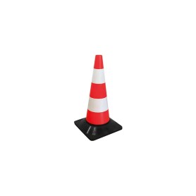 Cone Polietileno Sinalizao Branco/Laranja 50 Cm