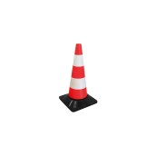 Cone Polietileno Sinalizao Branco/Laranja 50 Cm