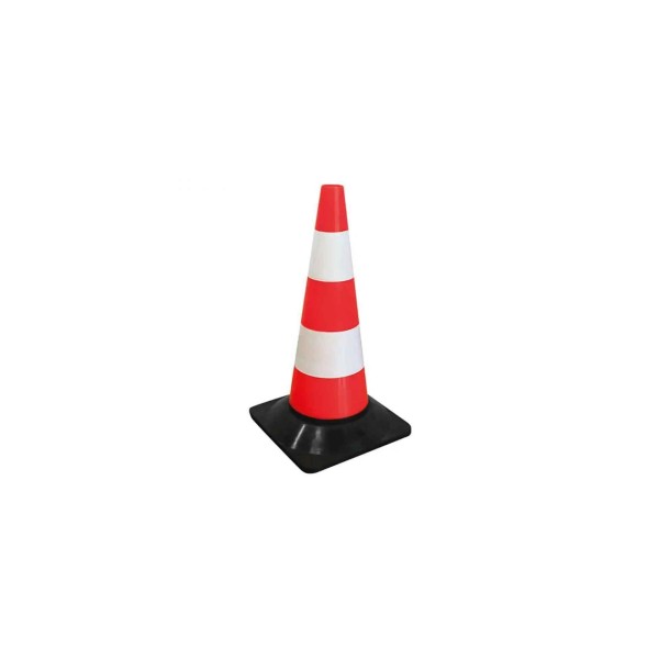 Cone Polietileno Sinalizao Branco/Laranja 50 Cm