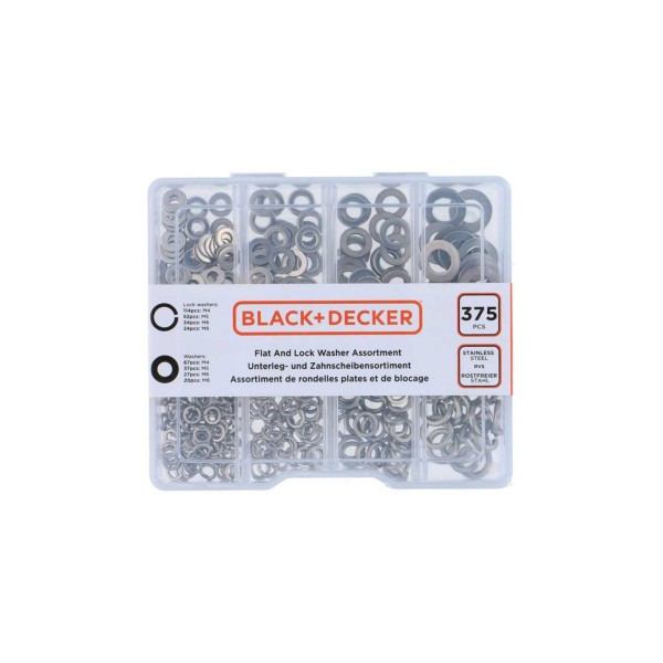 Sortido De Anilhas Planas e Segurana Black+Decker