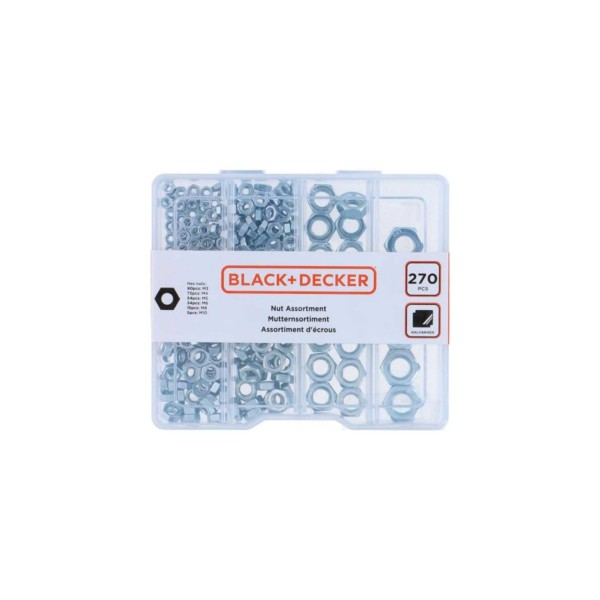 Sortido De Porcas 270 Pe�as Black+Decker