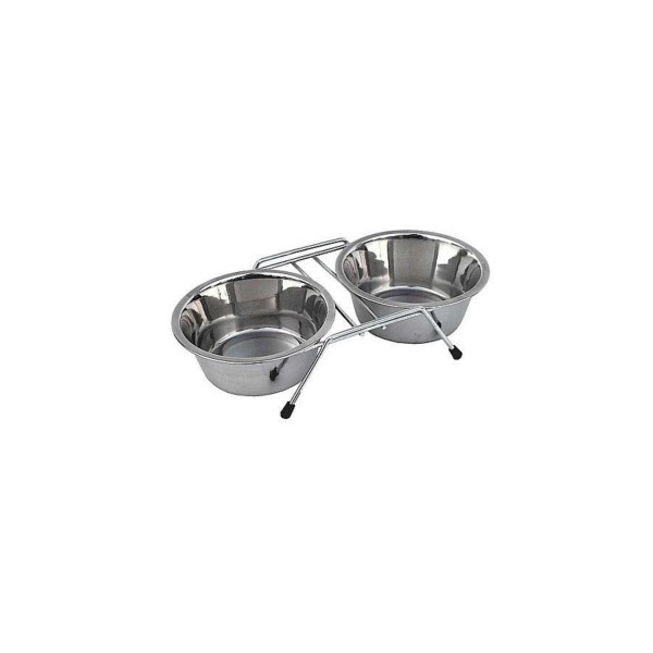 Comedouro Duplo C/ Suporte 1,75 Lt