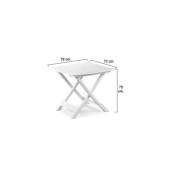 Mesa Resina Branca 79*72*70 Cm