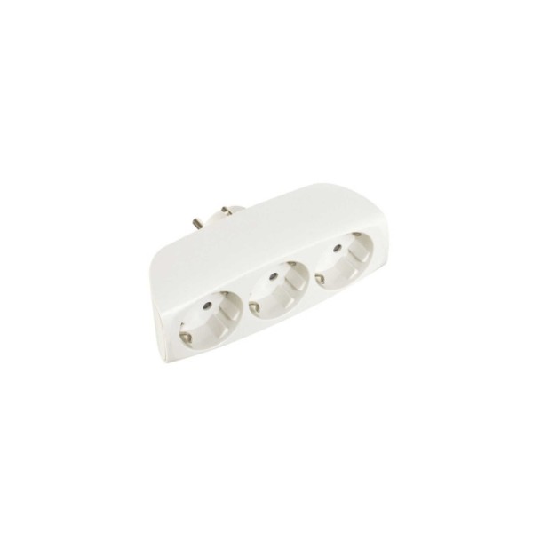 Adaptador Triplo2R+E, 16A 250V~Entrada Frontal