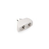 Adaptador Duplo 2R+E, 16A 250V~Entrada Frontal