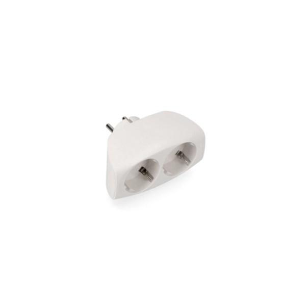 Adaptador Duplo 2R+E, 16A 250V~Entrada Frontal