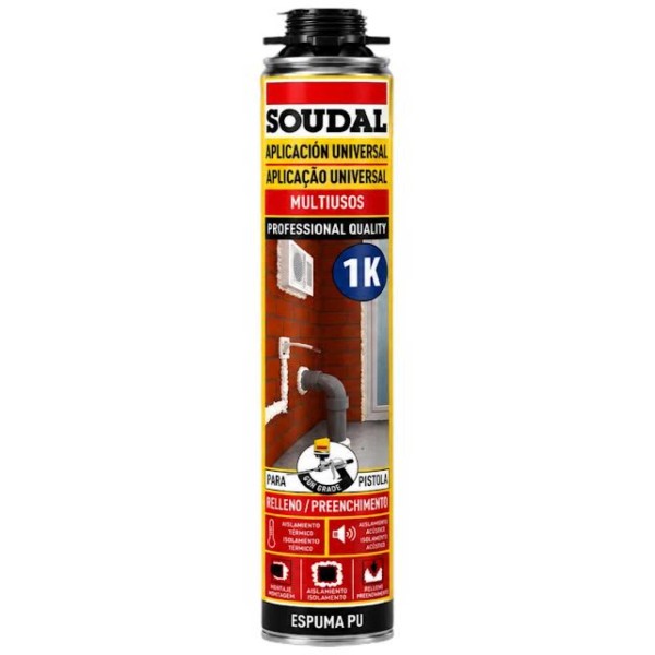 Espuma p/ Pistola Soudal 750 Ml