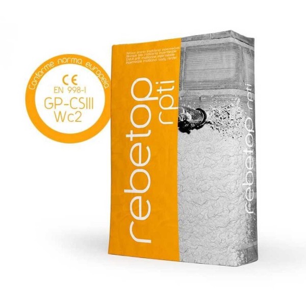 Reboco Exterior Cinza Rebetop RPTI 25 Kg Topeca