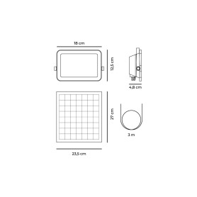 Projetor Led Solar 100W e 1200 Lm